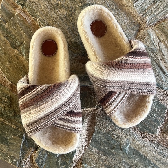 Chloe WAVY SLIDE shearling and wool sweater slide size 40 - , NWOT - Picture 4 of 7